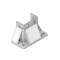 MODULAR SOLUTIONS MOUNTING FOOT 3 SIDED FOR 45 X 90 WITH ESD HARDWARE PARTICALLY ENCLOSED &amp; SHORT